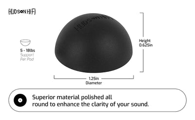 Platinum Silicone Hemisphere Bumper, Non-Skid Isolation Feet w/ Adhesive