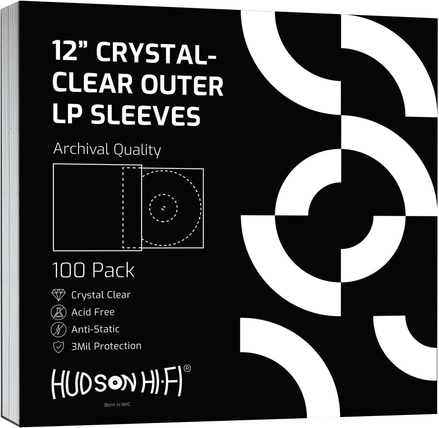 Preserve Your Vinyl Legacy: Crystal Clear Premium Outer Sleeves (100 count)