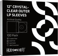 Hudson Hi-Fi 12" Vinyl Record Outer Sleeves – 6 Mil Double-Layer Polypropylene LP Covers