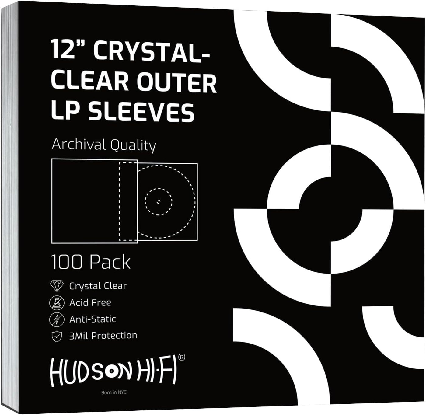 Preserve Your Vinyl Legacy: Premium Outer Sleeves – 3-Layer 30µm LDPE, Transparent, Anti-Static & Acid-Free Protection