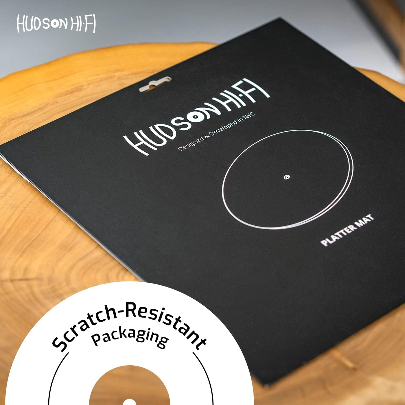 Corkery Recessed Turntable Mat - 1/8" Cork Slipmat for Anti-Static Resonance Control & Enhanced Vinyl Playback