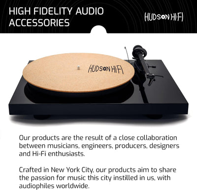 Corkery Recessed Turntable Mat - 1/8" Cork Slipmat for Anti-Static Resonance Control & Enhanced Vinyl Playback