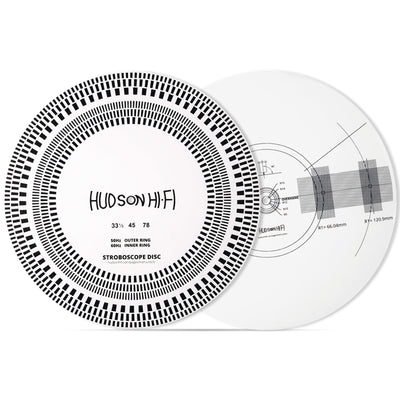 Hudson Hi-Fi Turntable Strobe Disc – 12" x 2mm Testing Mat for 33-1/3 & 45 RPM, Compatible with All Turntables