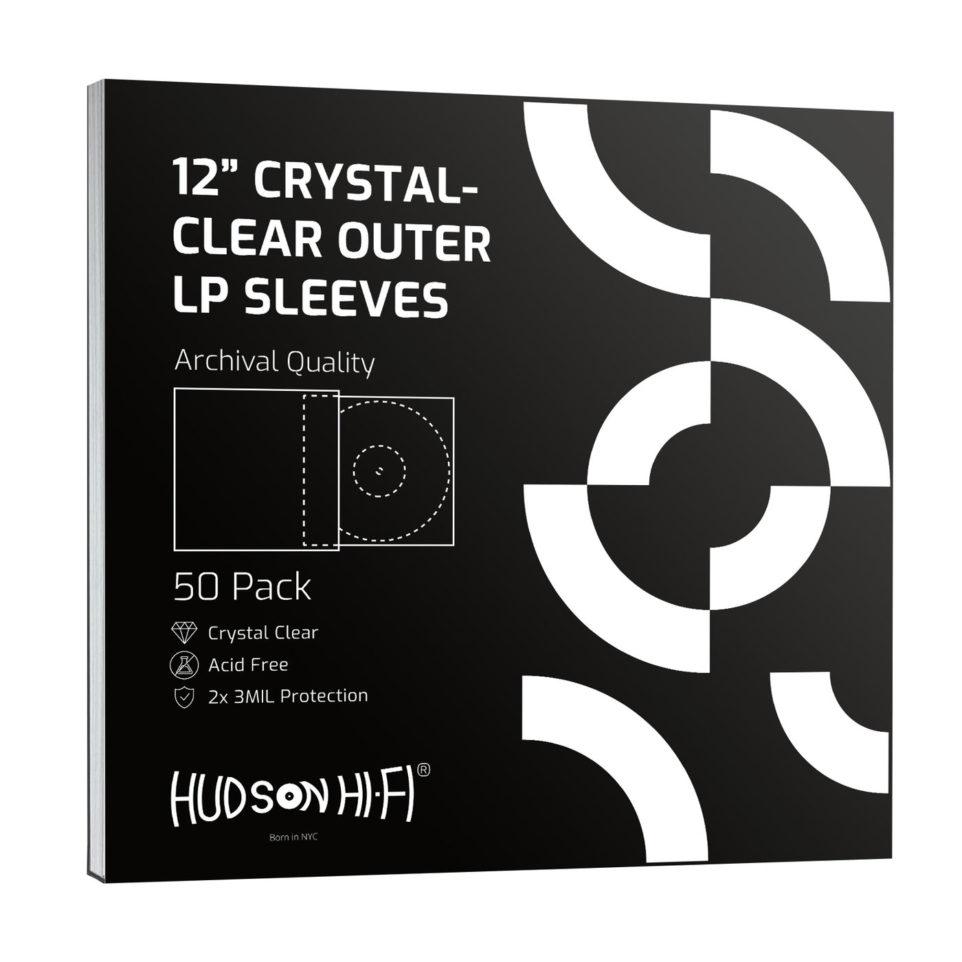 Preserve Your Vinyl Legacy: Premium Outer Sleeves – 3-Layer 30µm LDPE, Transparent, Anti-Static & Acid-Free Protection