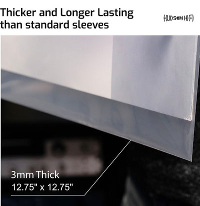 Preserve Your Vinyl Legacy: Crystal Clear Premium Outer Sleeves – 2-Layer 30mil LDPE, Transparent, Anti-Static & Acid-Free Protection