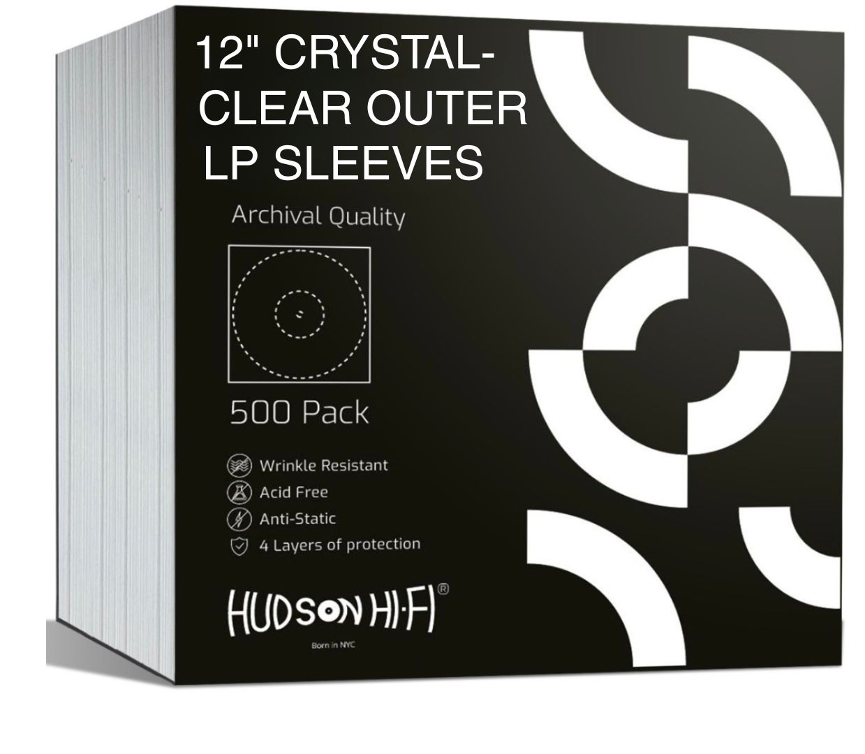 Preserve Your Vinyl Legacy: Crystal Clear Premium Outer Sleeves – 2-Layer 30mil LDPE, Transparent, Anti-Static & Acid-Free Protection