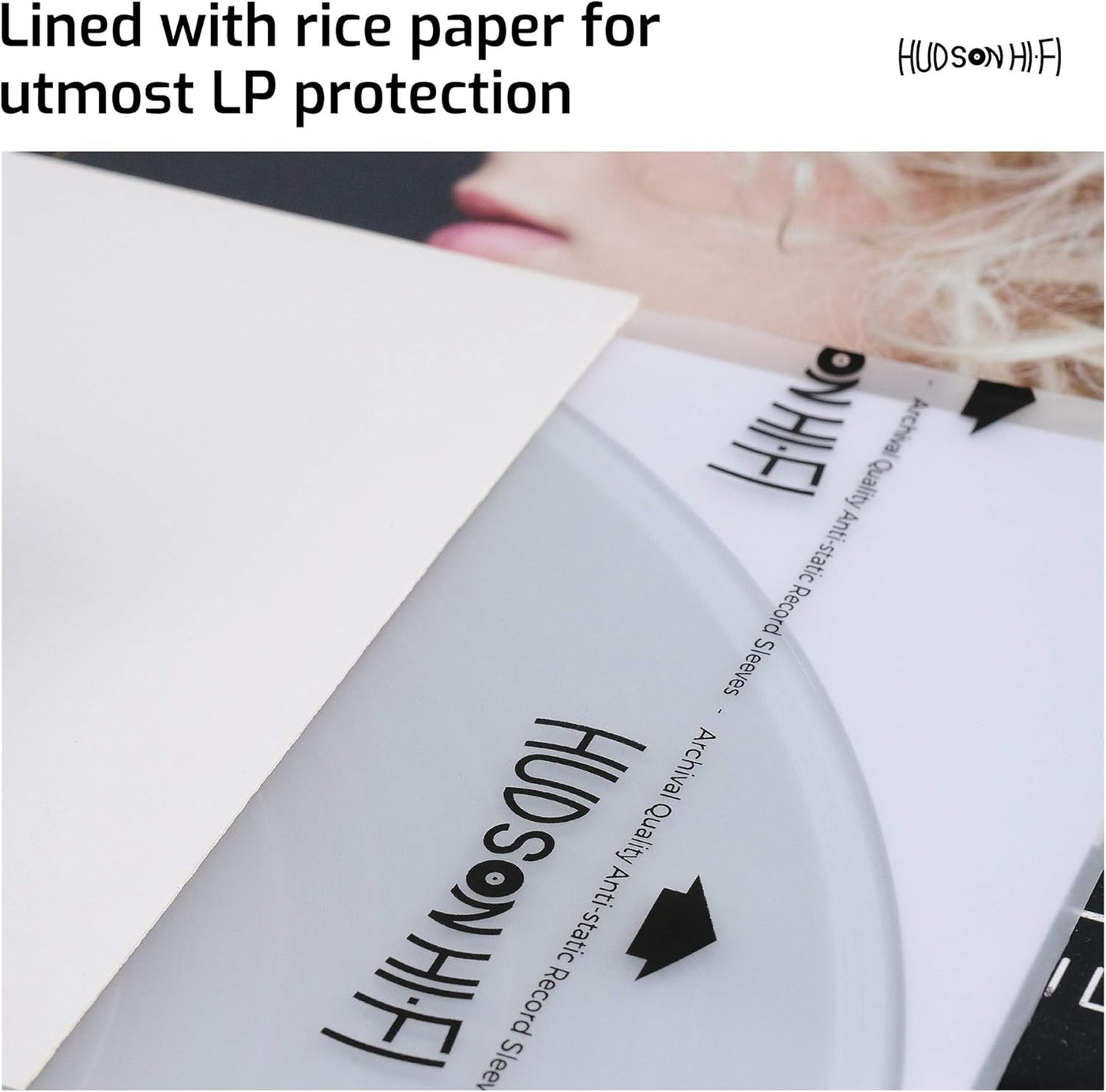 Protect Your Vinyl: 3-Layers HDPE Anti-Static Record Inner Sleeves. High Quality Thick Rice Paper. Durable Clear Disc Sleeves - 12 Inch