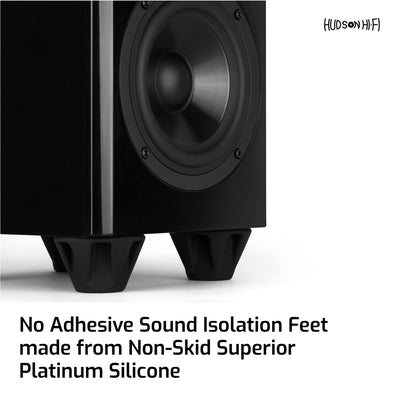 1.5" Non-Slip Rubber Isolation Feet – Anti-Vibration Pads for Turntables & Audio Equipment to Enhance Sound Quality