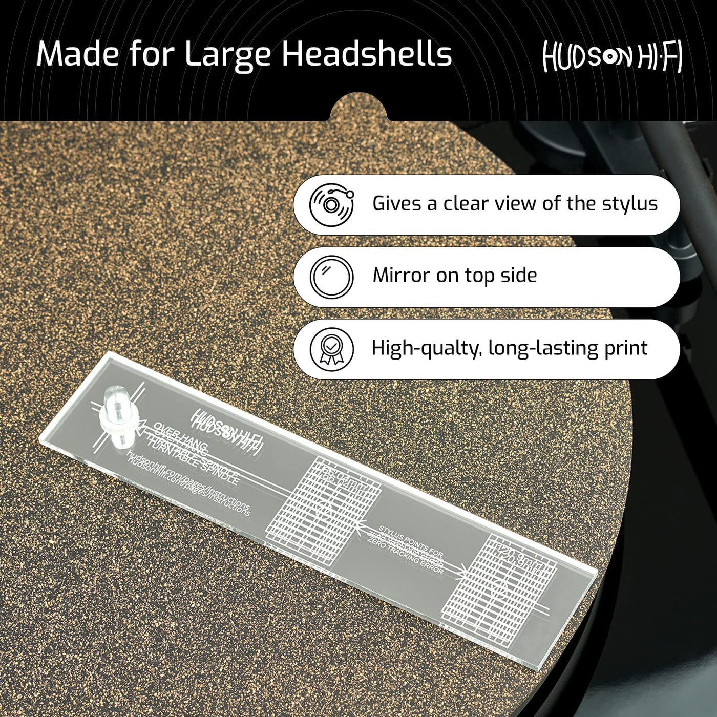 Stylas Alignment Protractor Mirrored Turntable Stylus Alignment Protractor – Hudson Hi-Fi