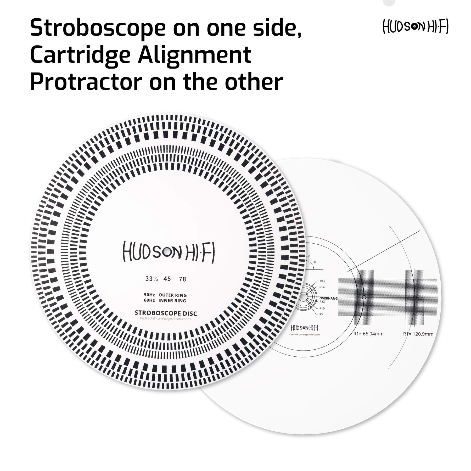 Dynavox stroboscope disc + overhang template